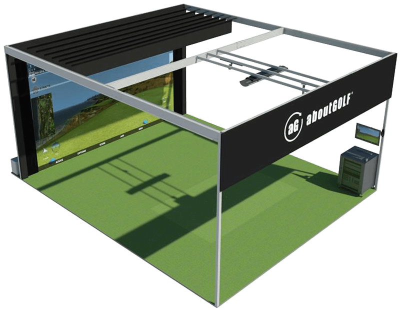 aboutGOLF aG Flatscreen 15′ Complete Golf Simulator — manufacturer rendering