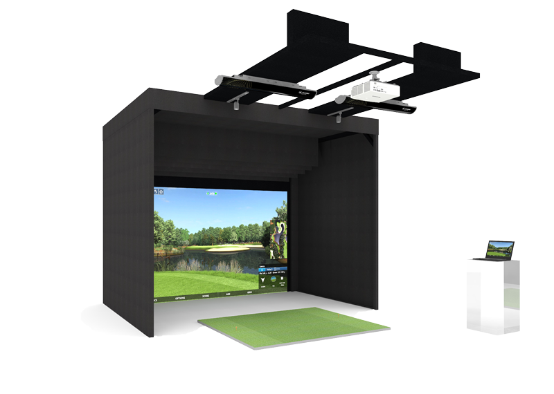 aboutGOLF aG Impact Sim Kit 12′ Complete Golf Simulator — manufacturer rendering