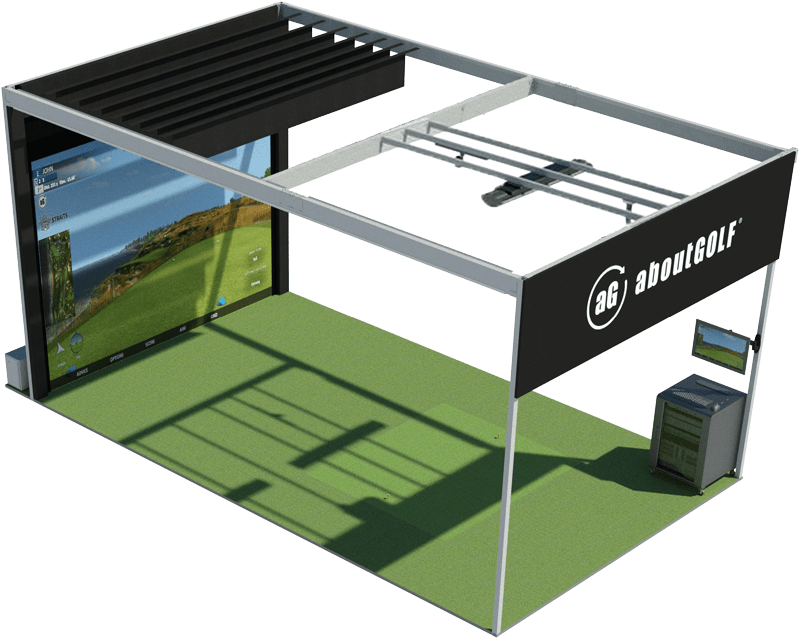 aboutGOLF aG Flatscreen 12′ Complete Golf Simulator — manufacturer rendering