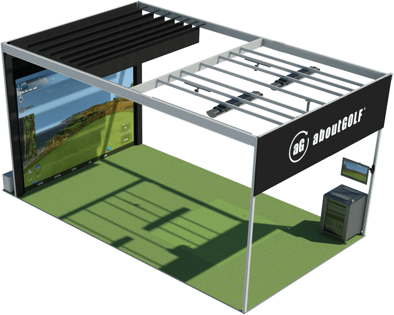 aboutGOLF aG Impact Flatscreen 12′ Complete Golf Simulator — manufacturer rendering