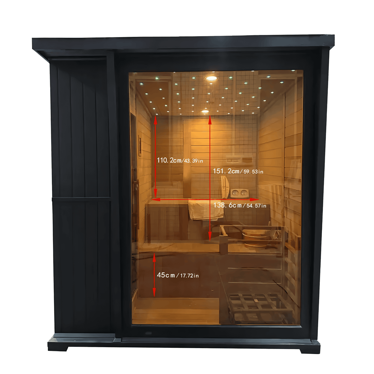 4-Person Hemlock Indoor & Outdoor Sauna